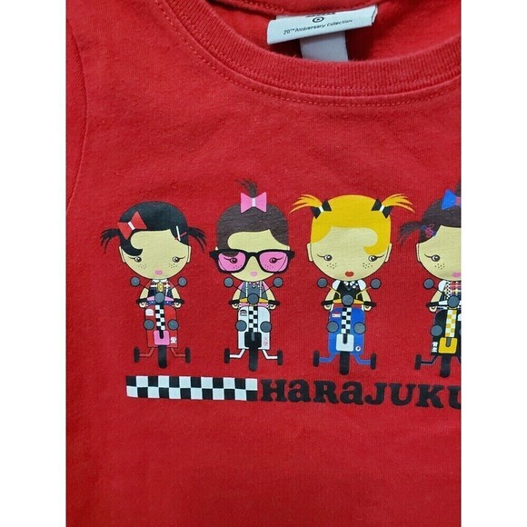 GWEN STEFANI HARAJUKU MINI RED SHORT SLEEVE T-SHIRT TOP GRAPHIC TEE GIRLS 5T - Picture 3 of 9